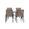 Flash Furniture Brazos 5 Piece Patio Set w/Tempered Glass Patio Table w/4 Chairs w/Brown Material Seats and Backs FV-120B-303CB-GG - alternate 1